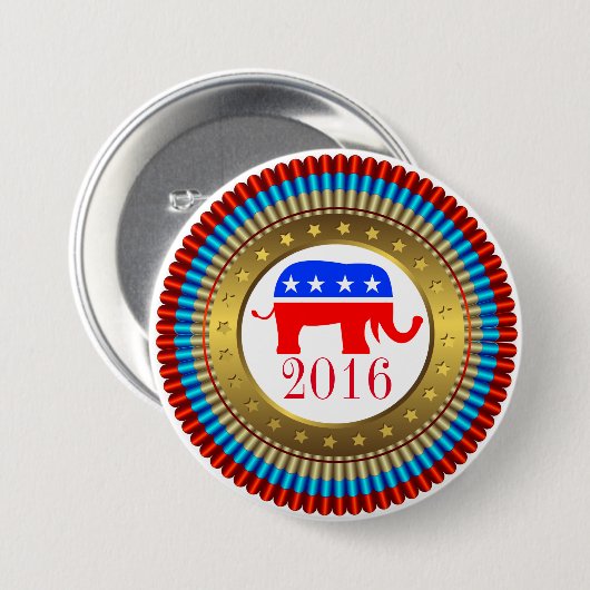 Republikeinse verkiezingsButton Ronde Button 7,6 Cm (Voorkant /achterkant)