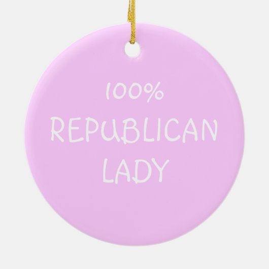Republikeinse vrouwen Roze GOP Symbool Elephant Keramisch Ornament (Achterkant)