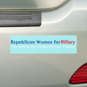 Republikeinse vrouwen voor Hillary Bumpersticker (Op auto)