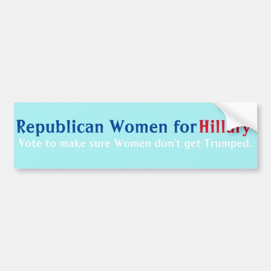 Republikeinse vrouwen voor Hillary Bumpersticker (Voorkant)