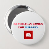Republikeinse vrouwen voor Hillary Button 4" (Voorkant /achterkant)