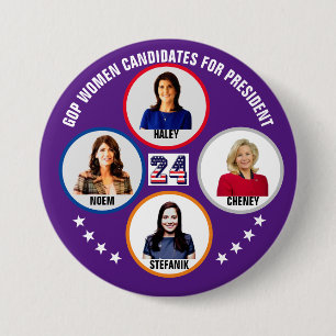 Republikeinse vrouwen voor President 2024 Ronde Button 7,6 Cm