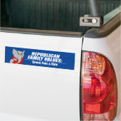 Republikeinse waarden - hebzucht, angst en haat bumpersticker (Op Truck)