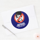 Republikeinse waarden - hebzucht, angst en haat ronde sticker (Envelop)