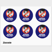 Republikeinse waarden - hebzucht, angst en haat ronde sticker (Vel)
