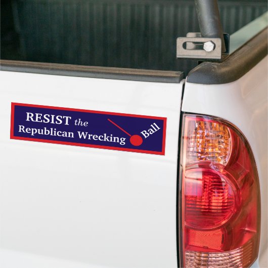 Republikeinse Wrecking Ball Bumpersticker (Op Truck)
