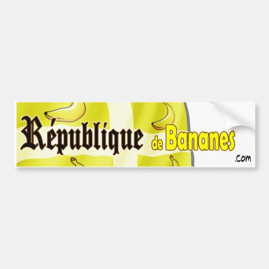 République de Bananes Bumpersticker (Voorkant)