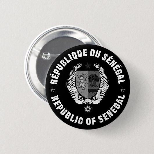 Republique Du Senegal Ronde Button 5,7 Cm (Voorkant /achterkant)
