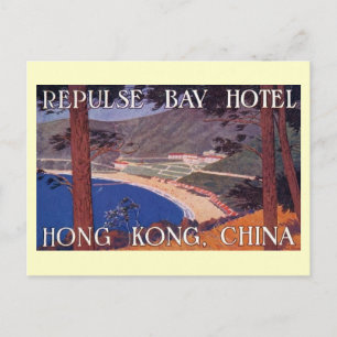 Repulse Bay Hotel, Hong Kong, Vintage van China Briefkaart