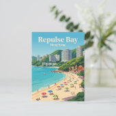 Repulse Bay-strand Hongkong Briefkaart (Staand voorkant)
