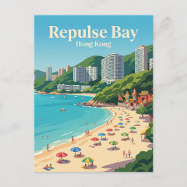 Repulse Bay-strand Hongkong Briefkaart