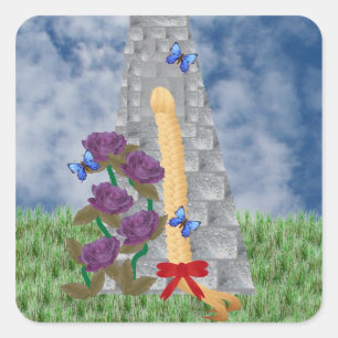 Repunzel Repunzel Vierkante Sticker
