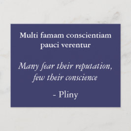 Reputatie of geweten - Pliny quote Briefkaart