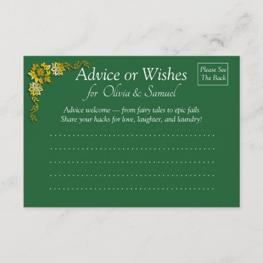 Request for Marriage Hints -  Advieskaart (Voorkant)