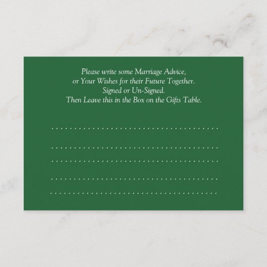 Request for Marriage Hints -  Advieskaart (Achterkant)