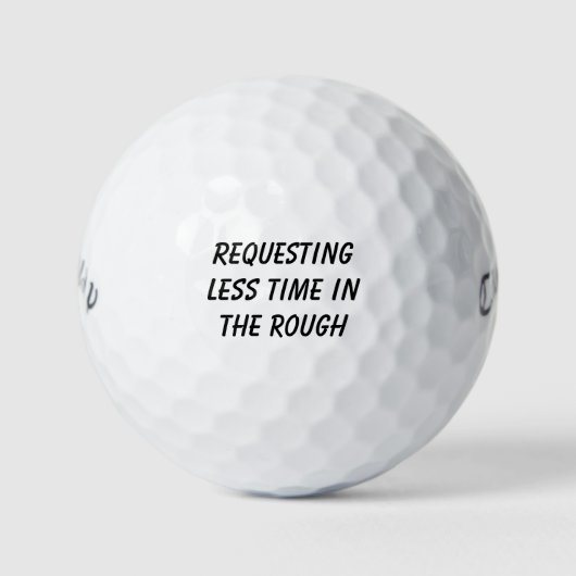 'Requesting Less Time in the Rough' Laughter  Golfballen (Voorkant)