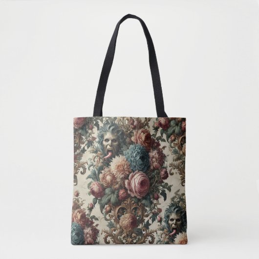 Requiem Rhapsody - Gotisch Barok Bloemenbeest Tote Bag (Voorkant)