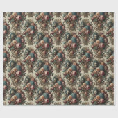 Requiem Rhapsody - Gotische Bloemen Bandana Cadeaupapier (Vlak)