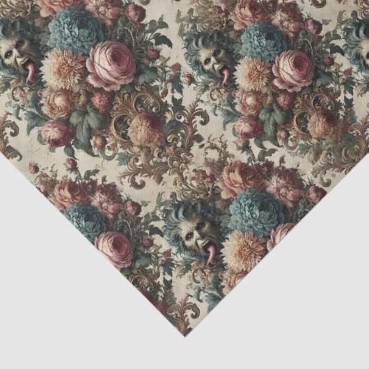 Requiem Rhapsody - Gotische Bloemen Tissuepapier (Detail)