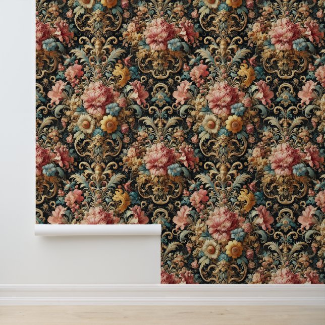 Requiem voor Arcana – Gotisch bloemontwerp Behang (Applicatie)