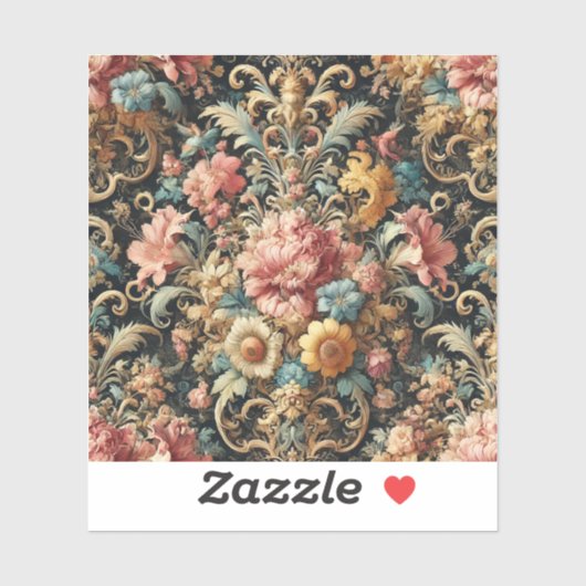 Requiem voor Arcana – Gotische bloemdesign Sticker (Vel)