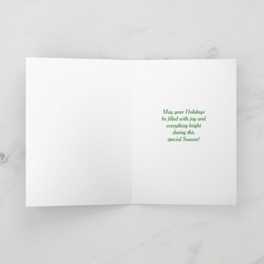 Rerendier Decorate kerstboomkaart Feestdagen Kaart (Binnen)