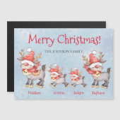 Rerendierfamilie persoonlijke kerstkaart  (Voorkant / Achterkant)