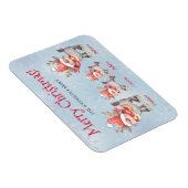 Rerendierfamilie persoonlijke prettige kerstKaart Magneet (Rechterzijde)