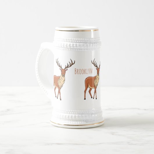 Rerendierillustratie cartoon bierpul (Voorkant links)