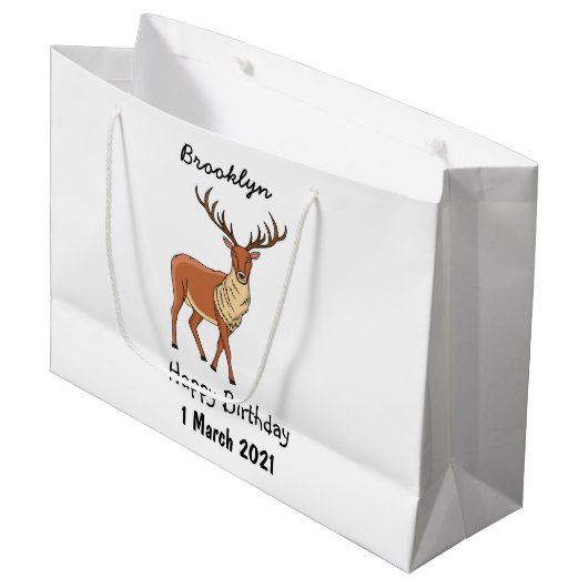 Rerendierillustratie cartoon groot cadeauzakje (Voorkant Gekanteld)