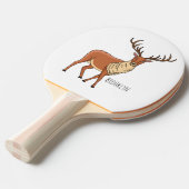 Rerendierillustratie cartoon tafeltennisbatje (Voorkant Gekanteld)