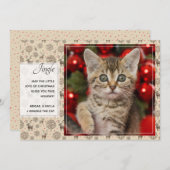 Rerendierpatroon & Script Typografie Aangepaste kl Feestdagenkaart (Voorkant / Achterkant)