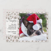 Rerendierpatroon & Script Typografie Aangepaste kl Feestdagenkaart (Voorkant / Achterkant)