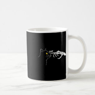 Rero Zwart Cat Skelet Hand Boop Hallowee Koffiemok