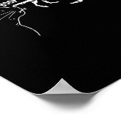 Rero  Zwart Cat Skelet Hand Boop Hallowee Poster (Hoek)