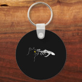 Rero  Zwart Cat Skelet Hand Boop Hallowee Sleutelhanger (Voorkant)