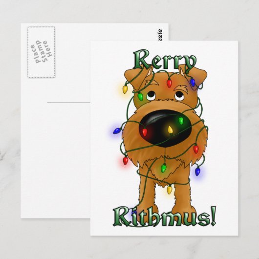 Rerry Rithmus - Irish Terrier Briefkaart (Voorkant / Achterkant)