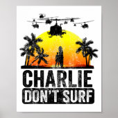 Rertro Vintage Charlie Dont Surf  Poster (Voorkant)