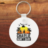 Rertro Vintage Charlie Dont Surf  Sleutelhanger (Voorkant)