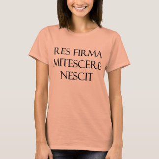 Res Firma Mitescere Nescit-dames Burnout T-shirt