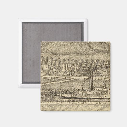 Res van wijlen Thompson H Sims Magneet (Voorkant / Achterkant)