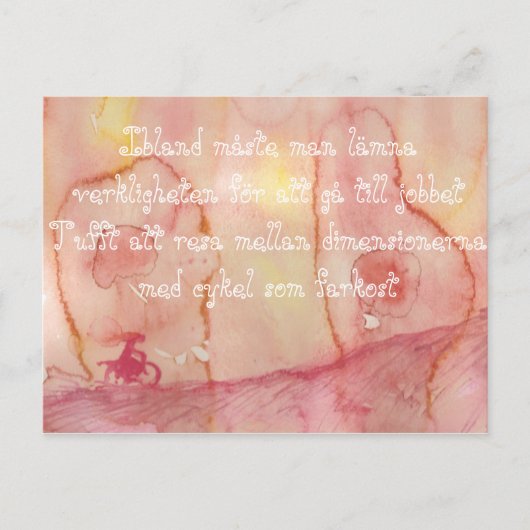 Resa mellan dimensionerna briefkaart (Voorkant)