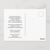 Resave de datum van de uitgestelde aankondiging va briefkaart (Achterkant)