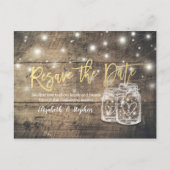 Resave the Date Wedding Postponement Mason Jars Aankondigingskaart (Voorkant)