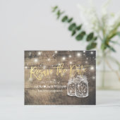 Resave the Date Wedding Postponement Mason Jars Aankondigingskaart (Staand voorkant)