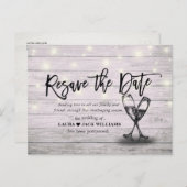 Resave the Date Wedding Postponement Reschedulated Aankondigingskaart (Voorkant / Achterkant)