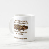 Rescuate Chocolate Funny Mug Koffiemok (Voorkant links)