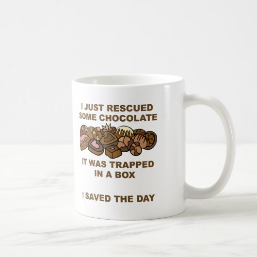 Rescuate Chocolate Funny Mug Koffiemok (Rechts)