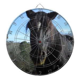 Rescuated Black Draft Horse Dartbord