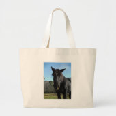 Rescuated Black Draft Horse Grote Tote Bag (Voorkant)